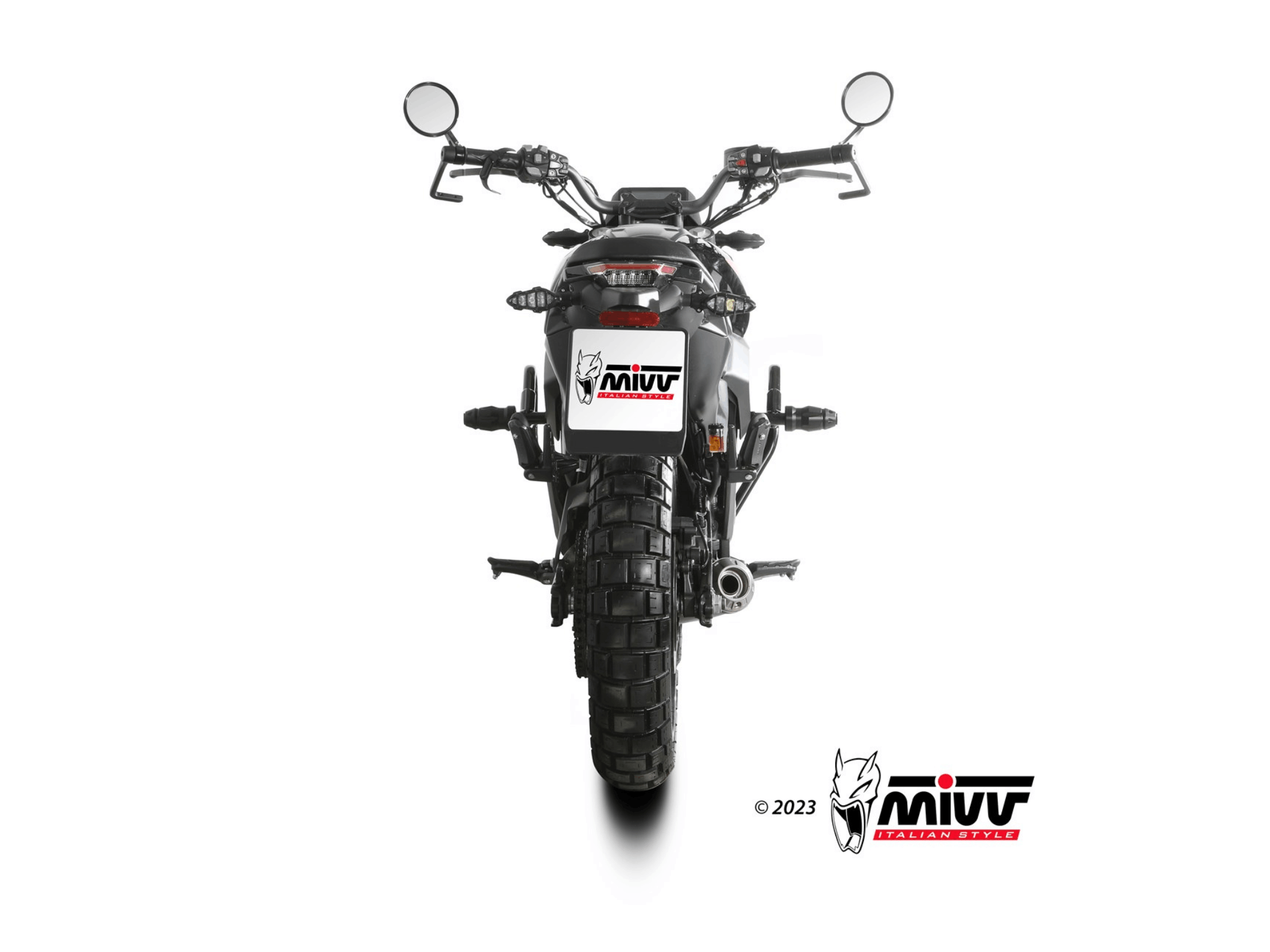 ZONTES 125 GK MIVV Exhaust X-M1 Black Slip-On Silencer 2021-2024 - Image 4