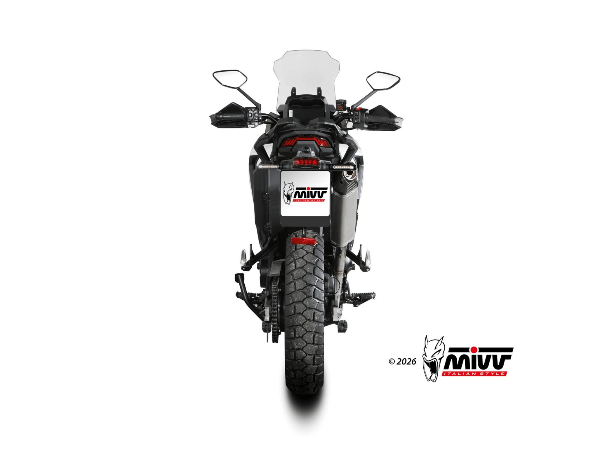 ZONTES ZT703-F MIVV Exhaust SPEED EDGE Black Slip-On Silencer 2025-2026 - Image 4