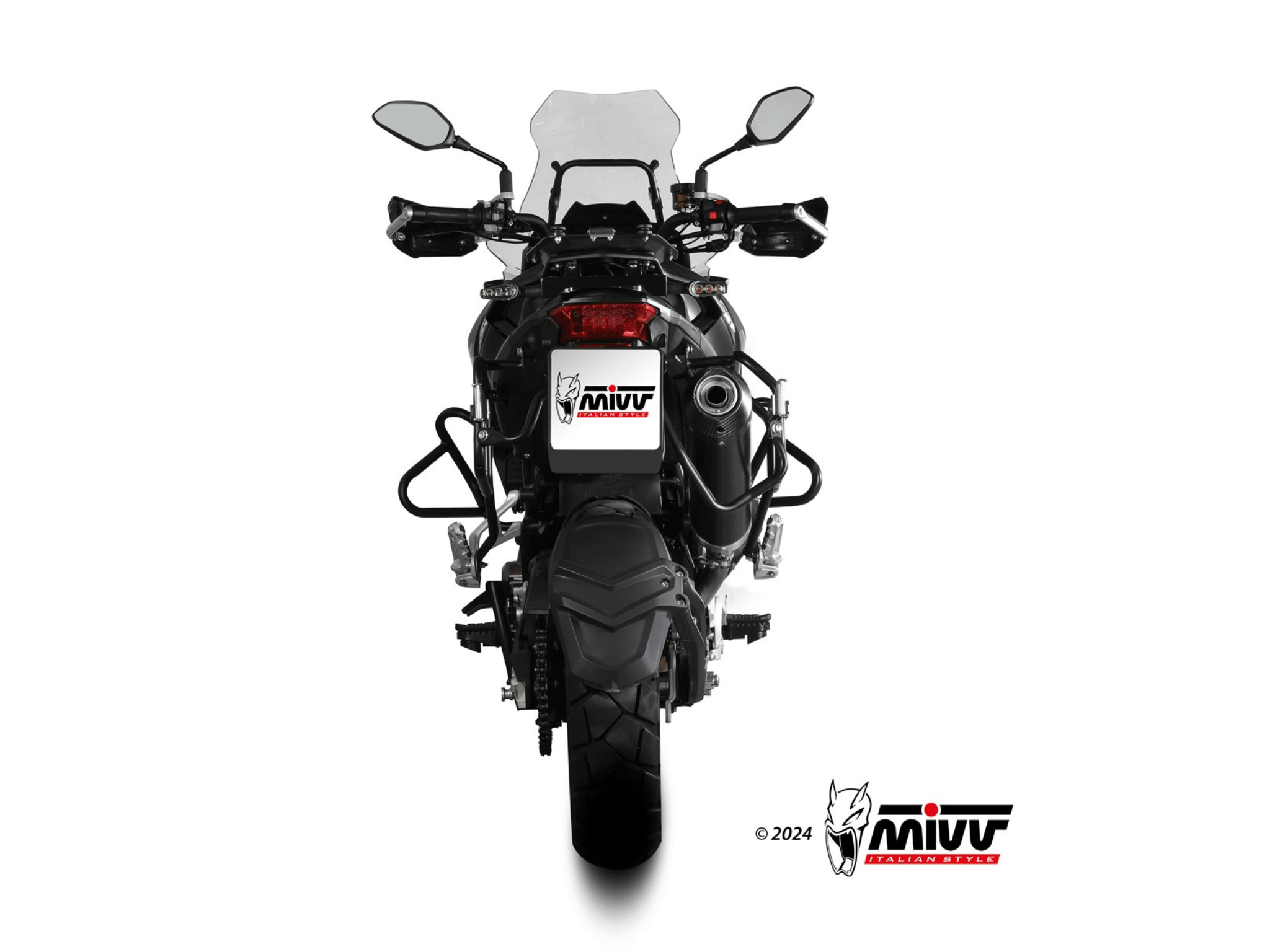 QJ MOTOR SRT 700 / X MIVV Exhaust OVAL Black Slip-On Silencer 2024 - Slika 4