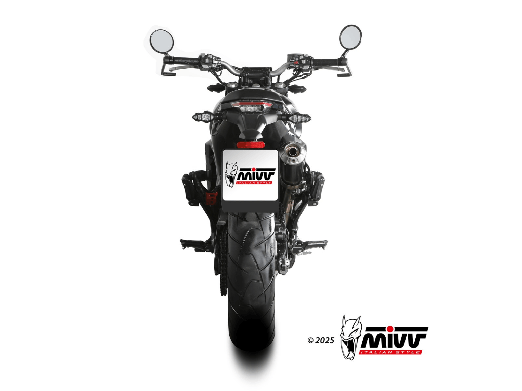 ZONTES ZT350-GK MIVV Exhaust X-M1 Black Slip-On Silencer 2022-2024 - Image 4