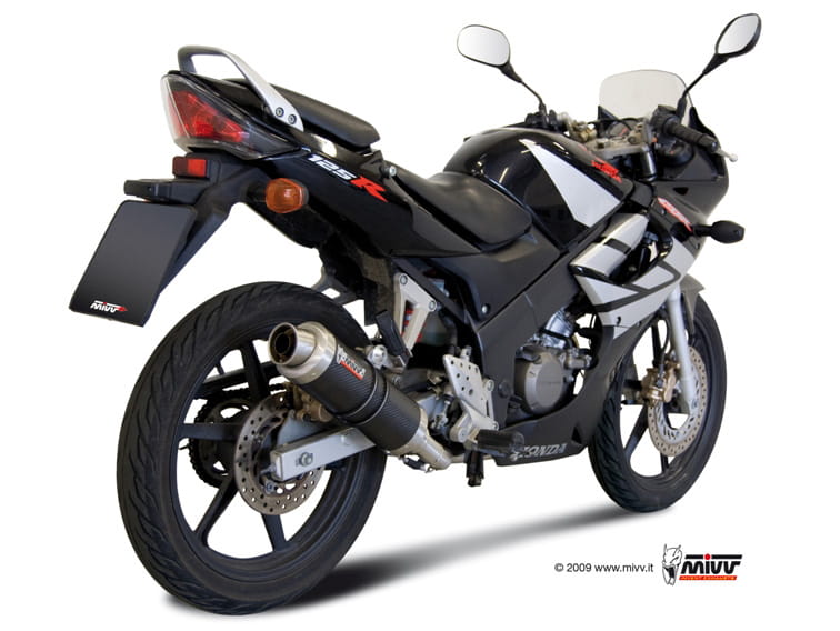 HONDA CBR 125 R MIVV Exhaust Complete System with GP Black Silencer 2004-2010 - Slika 3