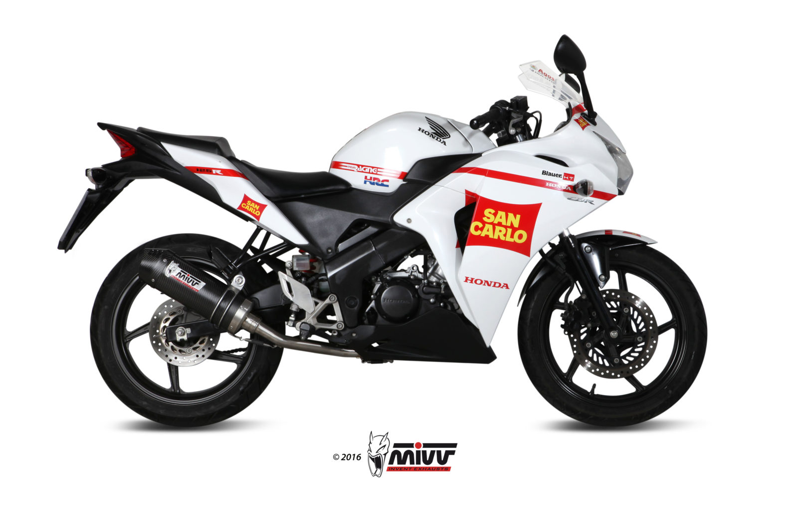 HONDA CBR 125 R MIVV Exhaust Complete System with OVAL Carbon Silencer 2011-2016 - Slika 2