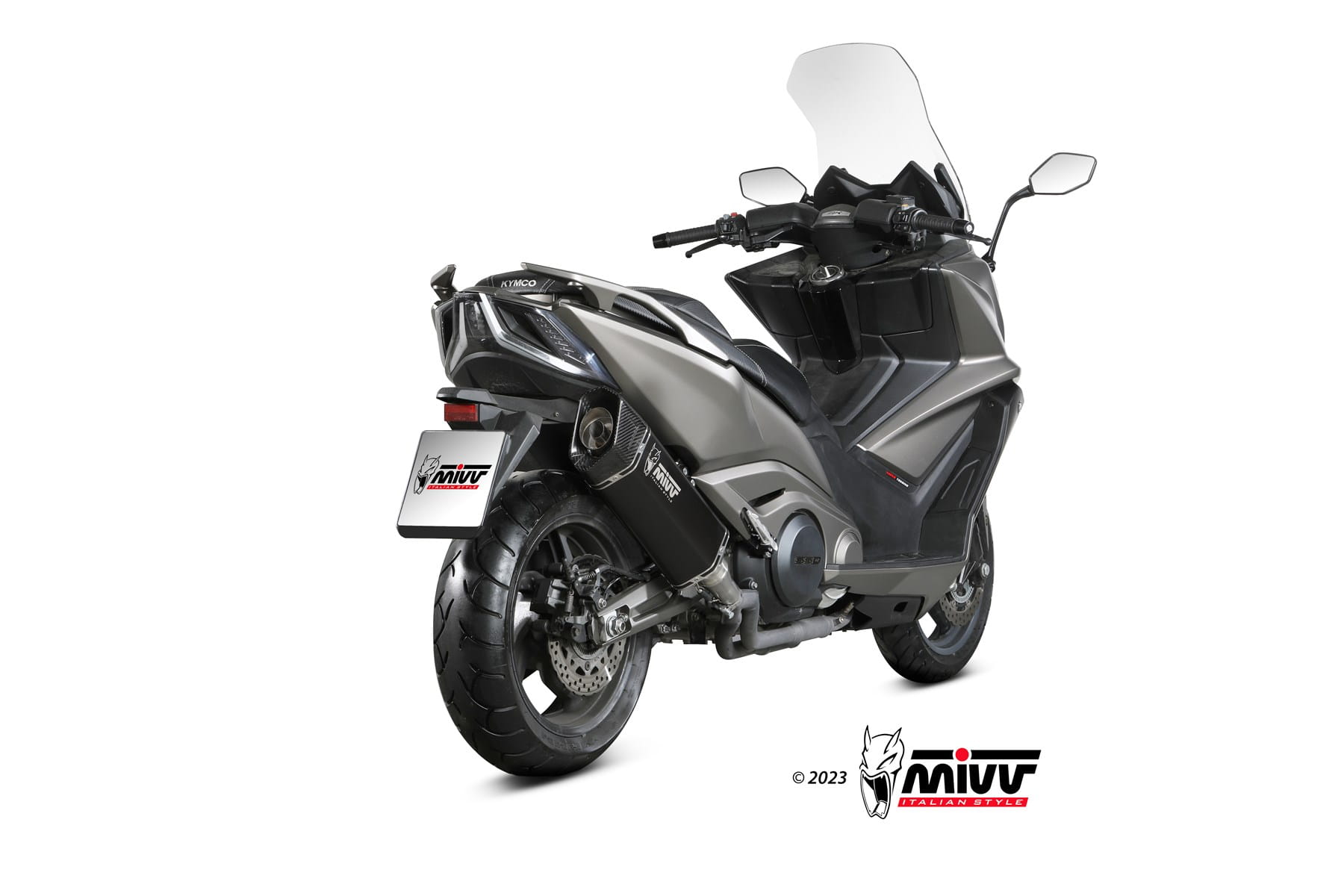 KYMCO AK 550 MIVV Exhaust SR-1 Black Titanium Slip-On Silencer 2021-2024 - Slika 3