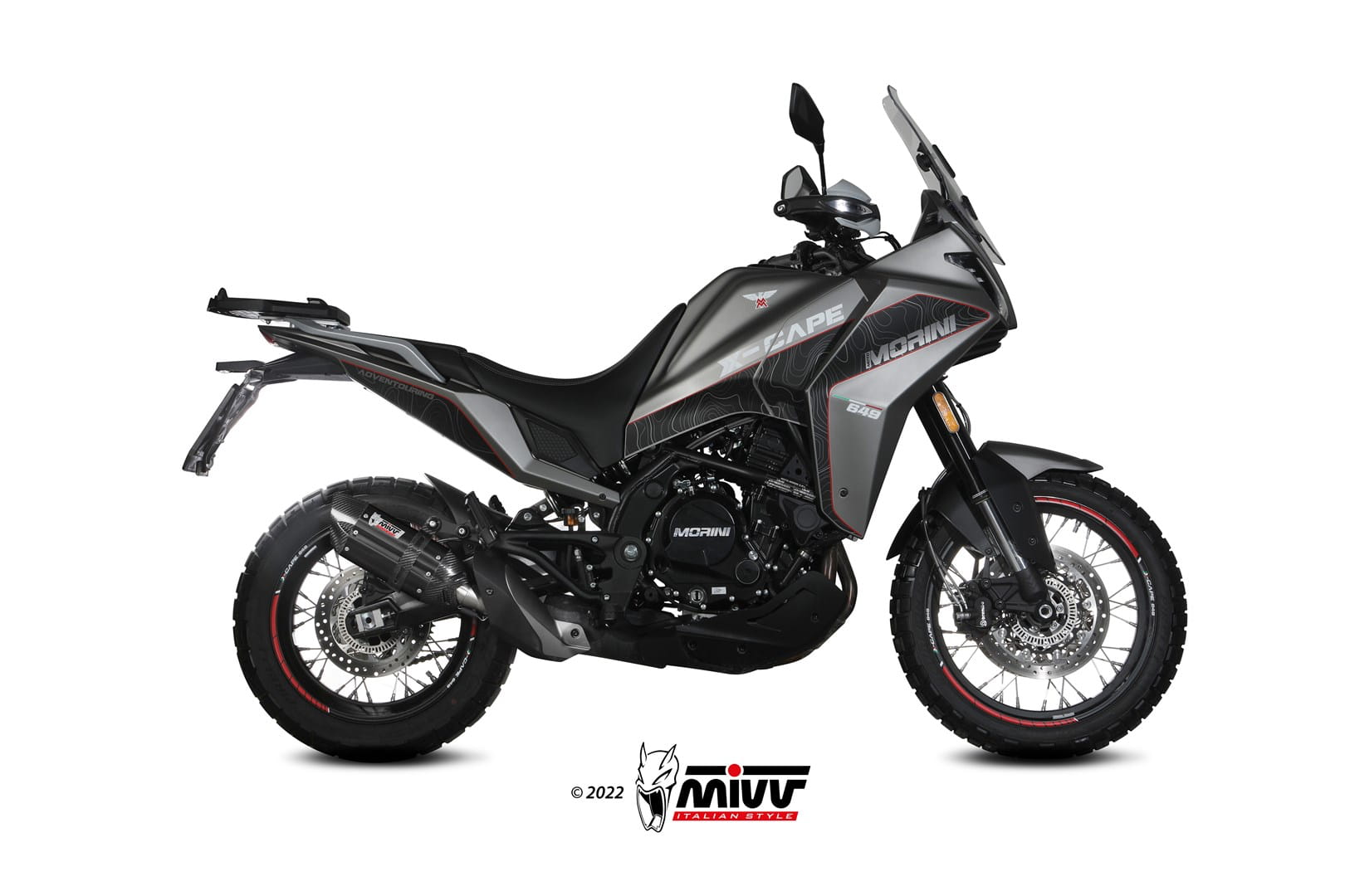 MOTO MORINI X-CAPE 650 MIVV Exhaust SUONO Black Slip-On Silencer 2021-2024 - Slika 2