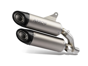 SUZUKI GSX-8T / GSX-8TT ARROW Exhaust Complete System with Round-Sil Titanium Silencers 2025-2026