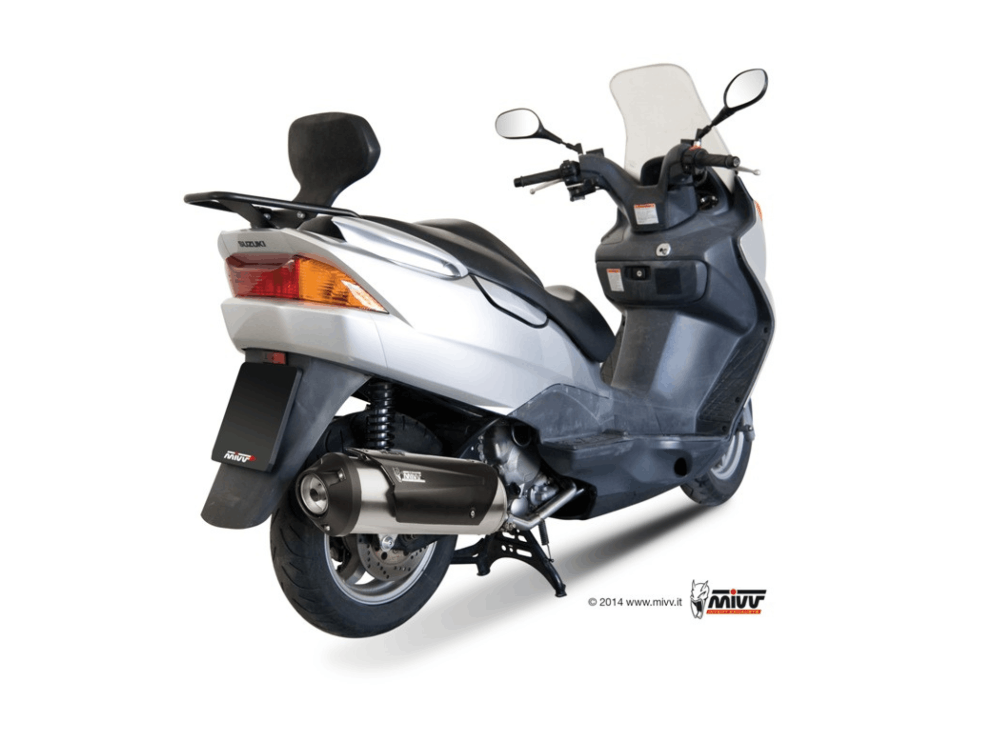 SUZUKI BURGMAN 125 MIVV Exhaust Complete System with URBAN Silencer 2002-2006 - immagine 2