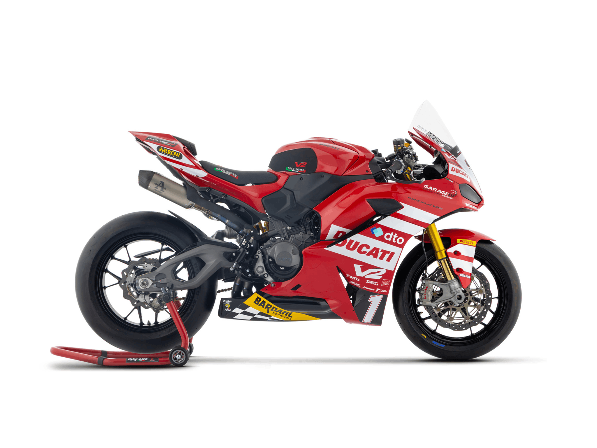 DUCATI PANIGALE V2 ARROW Exhaust COMPETITION Full Titanium Half System 2025-2026 - immagine 2