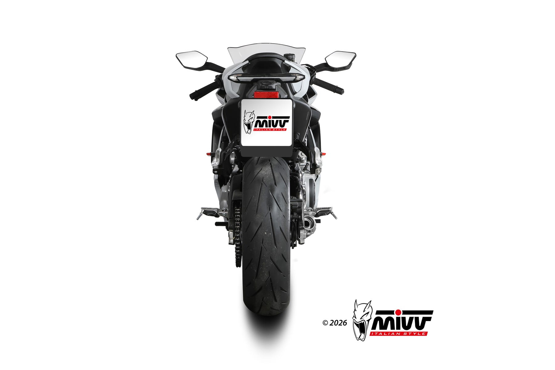 CF MOTO 675 SR-R MIVV Exhaust Complete System with X-M1 Titanium Silencer 2025-2026 - Slika 4