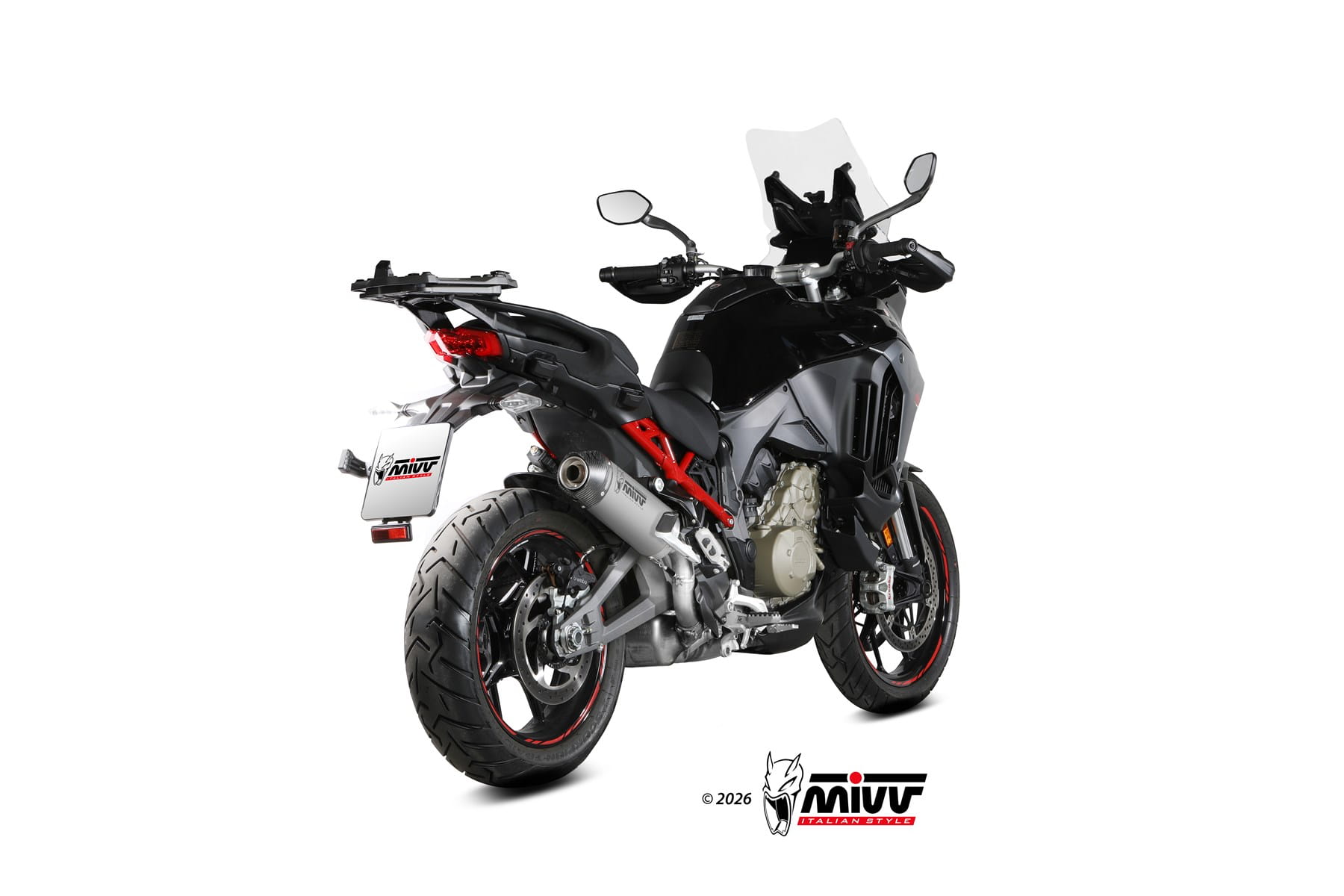 DUCATI MULTISTRADA V4 / V4 S MIVV Exhaust OVAL Titanium Slip-On Silencer 2025-2026 - Slika 3