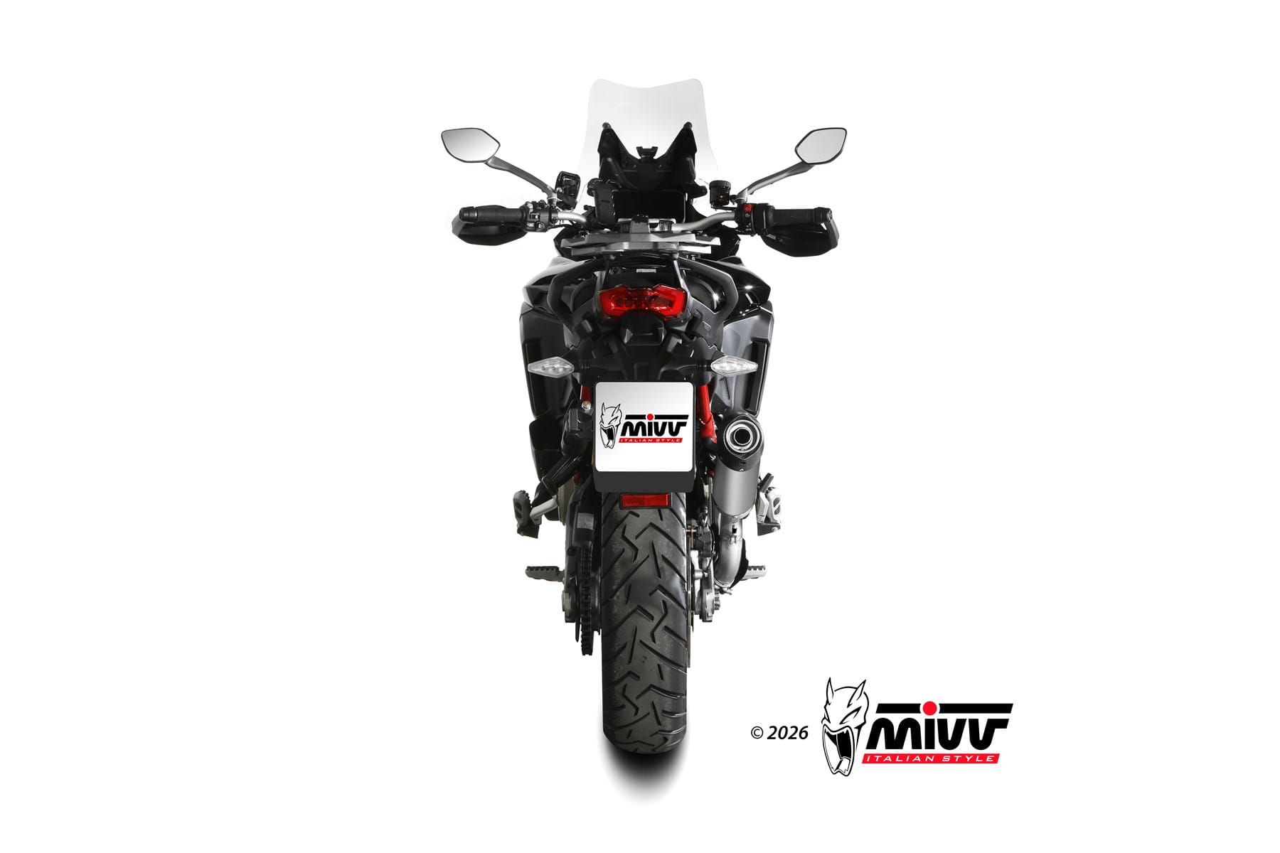 DUCATI MULTISTRADA V4 / V4 S MIVV Exhaust OVAL Titanium Slip-On Silencer 2025-2026 - Slika 4