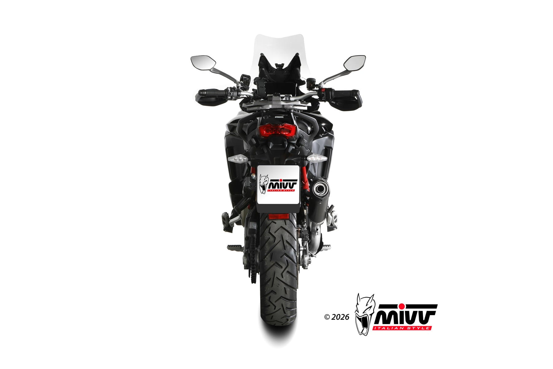 DUCATI MULTISTRADA V4 / V4 S MIVV Exhaust OVAL Black Slip-On Silencer 2025-2026 - Slika 4
